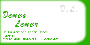 denes lener business card