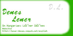 denes lener business card